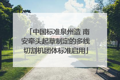 中国标准泉州造 南安牵头起草制定的多线切割机团体标准启用