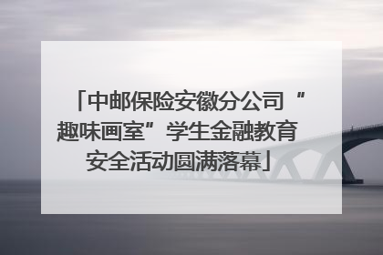 中邮保险安徽分公司“趣味画室”学生金融教育安全活动圆满落幕