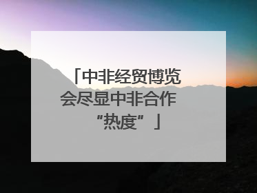 中非经贸博览会尽显中非合作“热度”