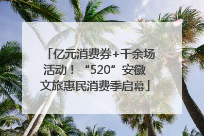 亿元消费券+千余场活动！“520”安徽文旅惠民消费季启幕