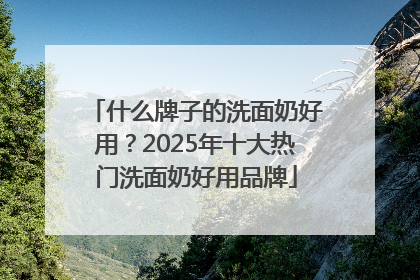 什么牌子的洗面奶好用？2025年十大热门洗面奶好用品牌