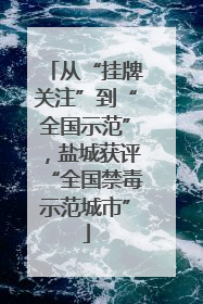 从“挂牌关注”到“全国示范”，盐城获评“全国禁毒示范城市”