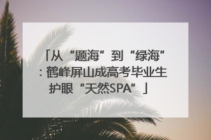 从“题海”到“绿海”：鹤峰屏山成高考毕业生护眼“天然SPA”