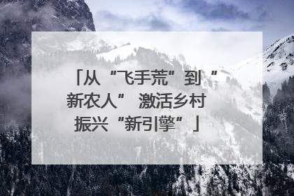 从“飞手荒”到“新农人” 激活乡村振兴“新引擎”