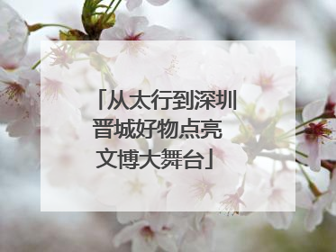 从太行到深圳 晋城好物点亮文博大舞台