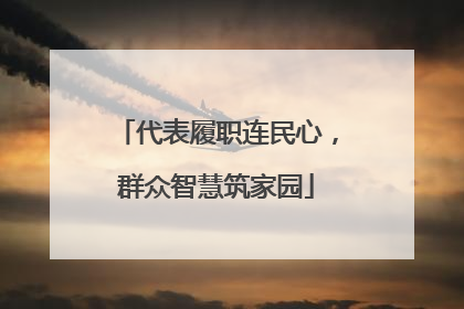 代表履职连民心，群众智慧筑家园