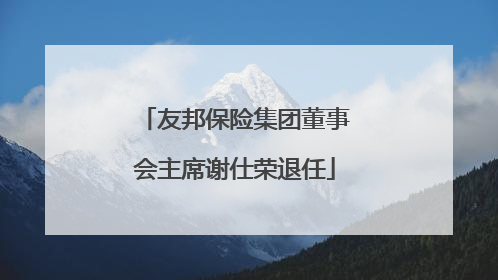 友邦保险集团董事会主席谢仕荣退任
