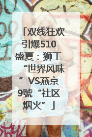 双线狂欢引爆510盛夏：狮王“世界风味”VS燕京9號“社区烟火”