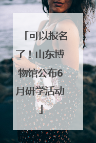 可以报名了！山东博物馆公布6月研学活动