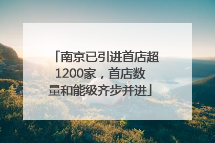 南京已引进首店超1200家，首店数量和能级齐步并进