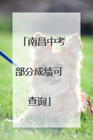 南昌中考部分成绩可查询