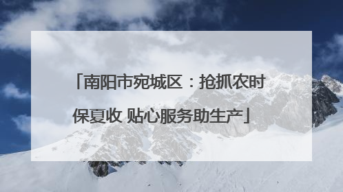 南阳市宛城区：抢抓农时保夏收 贴心服务助生产