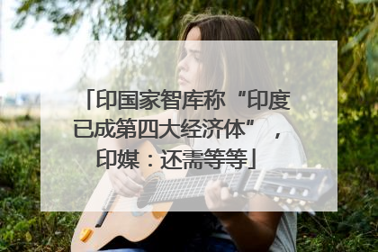印国家智库称“印度已成第四大经济体”，印媒：还需等等