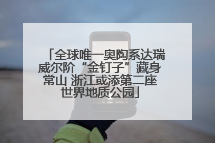 全球唯一奥陶系达瑞威尔阶“金钉子”藏身常山 浙江或添第二座世界地质公园