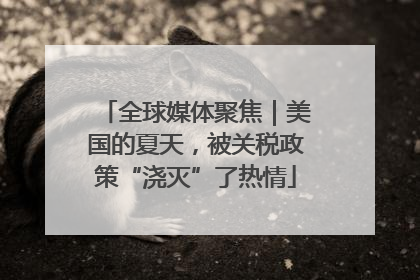 全球媒体聚焦｜美国的夏天，被关税政策“浇灭”了热情