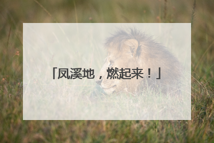 凤溪地，燃起来！