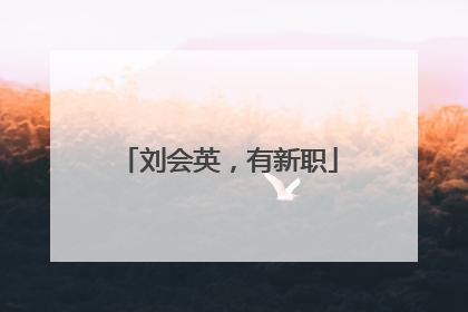 刘会英，有新职