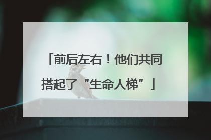 前后左右！他们共同搭起了“生命人梯”