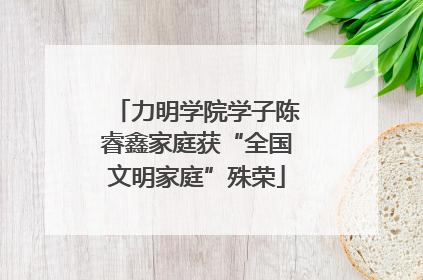 力明学院学子陈睿鑫家庭获“全国文明家庭”殊荣