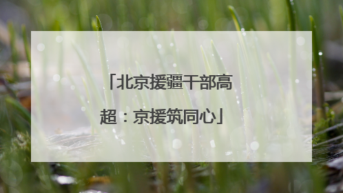 北京援疆干部高超：京援筑同心