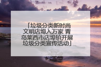 垃圾分类新时尚 文明店埠入万家 青岛莱西市店埠镇开展垃圾分类宣传活动