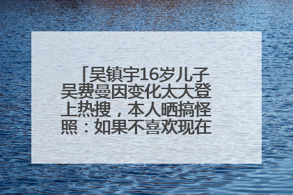 吴镇宇16岁儿子吴费曼因变化太大登上热搜，本人晒搞怪照：如果不喜欢现在的我可以离开