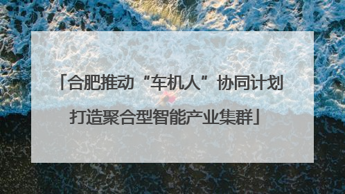 合肥推动“车机人”协同计划 打造聚合型智能产业集群