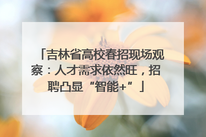 吉林省高校春招现场观察：人才需求依然旺，招聘凸显“智能+”