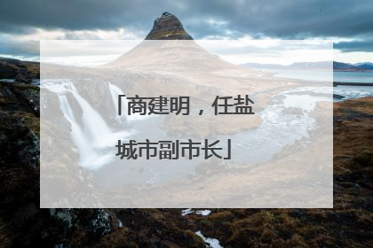 商建明，任盐城市副市长