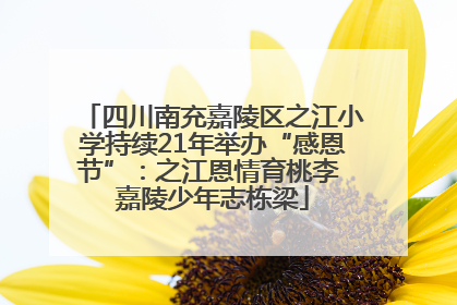 四川南充嘉陵区之江小学持续21年举办“感恩节”：之江恩情育桃李 嘉陵少年志栋梁