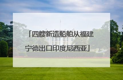 四艘新造船舶从福建宁德出口印度尼西亚