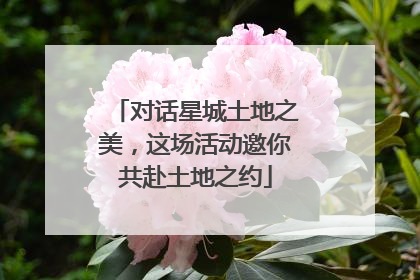 对话星城土地之美，这场活动邀你共赴土地之约