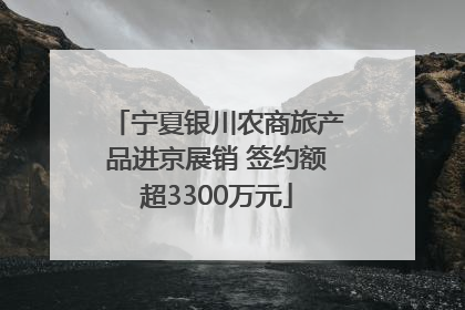 宁夏银川农商旅产品进京展销 签约额超3300万元