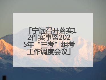 宁远召开落实12件实事暨2025年“三考”组考工作调度会议