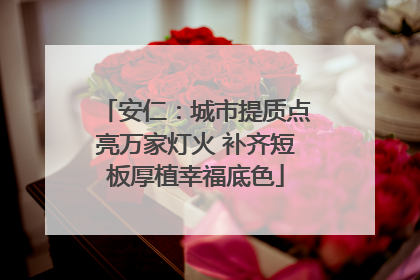 安仁：城市提质点亮万家灯火 补齐短板厚植幸福底色