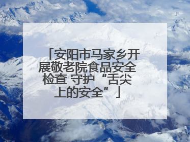 安阳市马家乡开展敬老院食品安全检查 守护“舌尖上的安全”