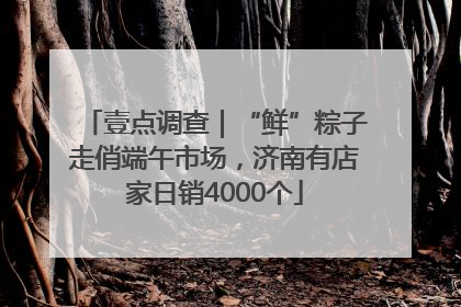 壹点调查｜“鲜”粽子走俏端午市场，济南有店家日销4000个
