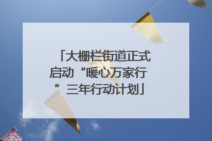 大栅栏街道正式启动“暖心万家行”三年行动计划