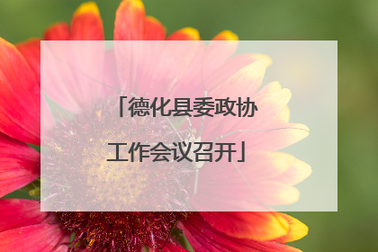 德化县委政协工作会议召开