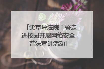尖草坪法院干警走进校园开展网络安全普法宣讲活动