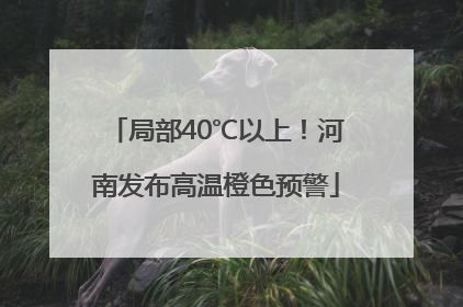 局部40℃以上！河南发布高温橙色预警