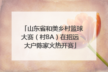 山东省和美乡村篮球大赛（村BA）在招远大户陈家火热开赛