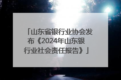 山东省银行业协会发布《2024年山东银行业社会责任报告》