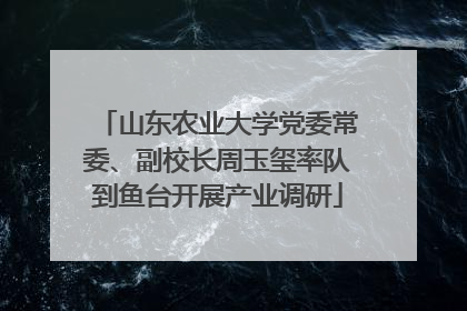 山东农业大学党委常委、副校长周玉玺率队到鱼台开展产业调研