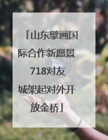 山东擘画国际合作新愿景 718对友城架起对外开放金桥