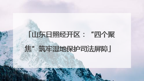 山东日照经开区：“四个聚焦”筑牢湿地保护司法屏障