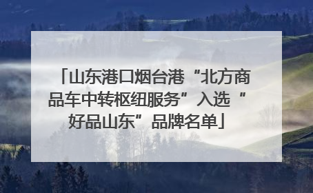 山东港口烟台港“北方商品车中转枢纽服务”入选“好品山东”品牌名单