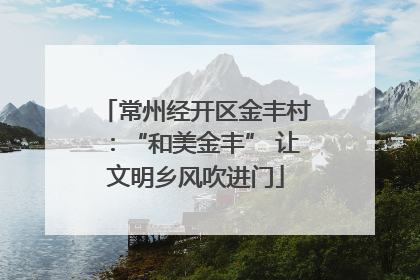 常州经开区金丰村：“和美金丰” 让文明乡风吹进门