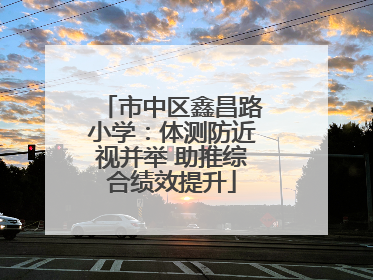 市中区鑫昌路小学：体测防近视并举 助推综合绩效提升