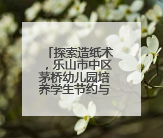 探索造纸术，乐山市中区茅桥幼儿园培养学生节约与环保意识